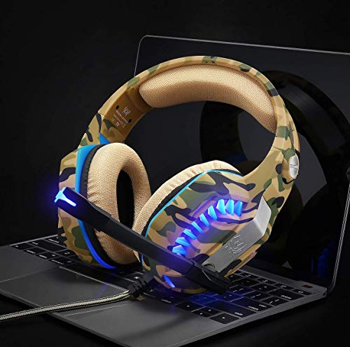 PS4 Headset Gaming Headset für Xbox One Kopfhörer mit Mikrofon Headset für Gaming Camouflage Bild 4