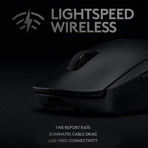 Logitech G PRO Wireless Gaming-Maus mit HERO 25K DPI Sensor, RGB-Beleuchtung, 4-8 programmierbare Tasten, anpassbare Spielprofile, Ultraleicht, POWERPLAY-kompatibel, PC/Mac - Schwarz Bild 4
