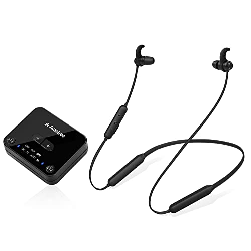 Avantree HT4186 Funkkopfhörer Kabellose Nackenbügel Kopfhörer für Fernseher TV, PC mit Bluetooth Transmitter (Optisch, RCA, AUX) Plug & Play, Keine Verzögerung, ideal für Senioren Bild 1