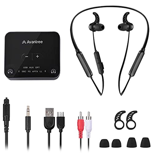 Avantree HT4186 Funkkopfhörer Kabellose Nackenbügel Kopfhörer für Fernseher TV, PC mit Bluetooth Transmitter (Optisch, RCA, AUX) Plug & Play, Keine Verzögerung, ideal für Senioren Bild 7