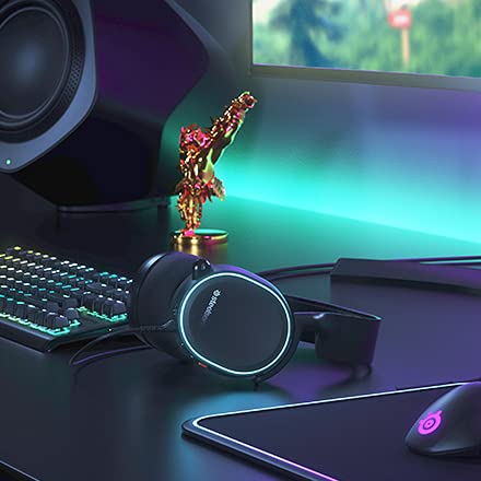 SteelSeries Arctis 5 - Gaming Headset - RGB-Beleuchtung - DTS Headphone:X v2.0 Surround - für PC, PlayStation 5 und PS4 - Schwarz Bild 5