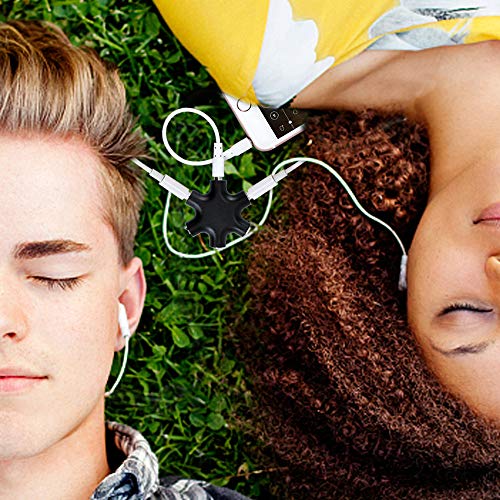 Multifunktionalen Audiosplitter 5-Fach Klinkenverteiler 3,5 mm Aux Klinkenverteiler Kopfhörer Buchse, für Smartphones, Laptops und PC in Weiß Bild 6