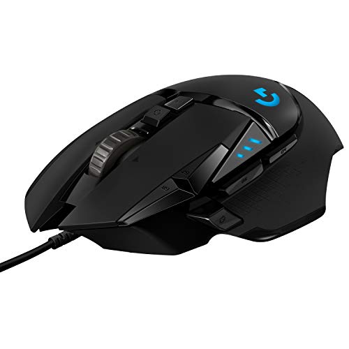 Logitech G502 HERO High-Performance Gaming-Maus mit HERO 25K DPI optischem Sensor, RGB-Beleuchtung, Gewichtstuning, 11 programmierbare Tasten, anpassbare Spielprofile, PC/Mac - Schwarz Bild 1