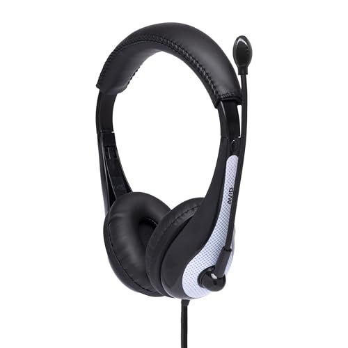 AVID AE-36 On-Ear-Stereo-Kopfhörer mit Boom-Mikrofon, Weiß, 10 Stück Bild 7