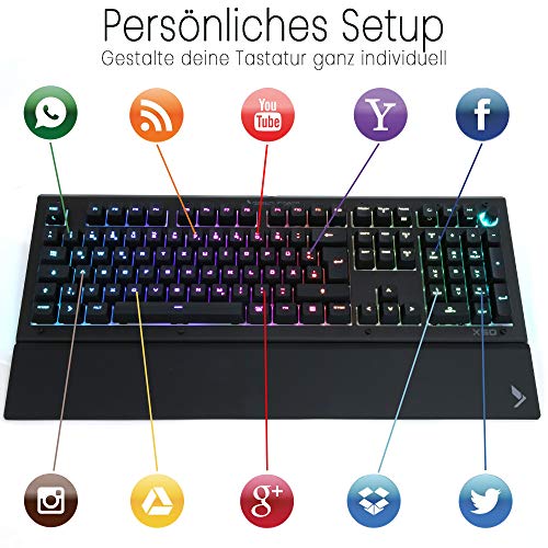 Das Keyboard X50Q Mechanische Gaming Tastatur QWERTZ DE Layout - 105 Tasten, Programmierbare Intelligente RGB-Beleuchtung, NKRO, Gamma Zulu Schalter, Q-Taste, Aluminium-Abdeckung (DKGKX50P0GZS0DEX) Bild 2
