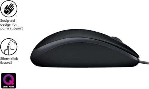 Logitech B110 Silent Kabelgebundene Maus - Schwarz Bild 5