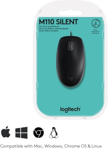 Logitech B110 Silent Kabelgebundene Maus - Schwarz Bild 7