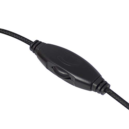 Ewent EW3562 Professioneller Kopfhörer mit Mikrofon für PC mit Lautstärkeregler, Notebook, Laptop, Doppelklinke 3,5 mm (1XAudio 1XMic), gepolsterte Ohrhörer, 2m Kabel, Schwarz/Grau Bild 4