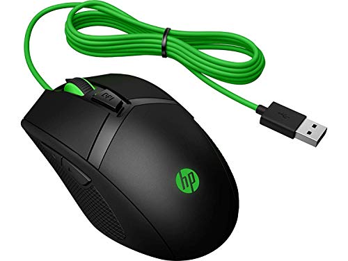 HP Pavilion Gaming 300 (4PH30AA) Maus (kabelgebunden, LED-Beleuchtung, 8 Tasten, 5.000 dpi) schwarz/grün Bild 2