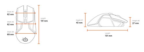 SteelSeries Rival 650 Quantum kabellose Gaming-Maus–Akku mit Schnellladefunktion–12.000 CPI Truemove3+Dual Optischer Sensor – Niedrige0,5Abhebungsdistanz–256Gewichts-Konfigurationen –8-Zonen-RGB Bild 2