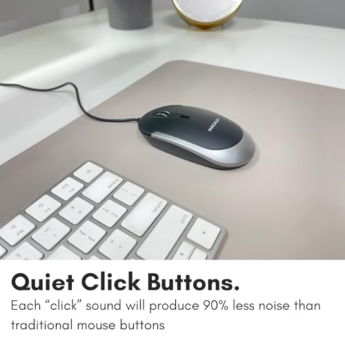Macally USB-Typ-C-Maus – Schlankes & kompaktes Design – USB-C-Maus für MacBook Pro iMac PC usw. – Einfaches 3-Tasten- und Scrollrad-Layout mit DPI-Schalter – komfortable Plug & Play Apple-Maus mit Bild 7