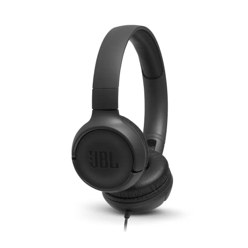 JBL Tune 500 On-Ear Kopfhörer mit Kabel - Schwarz – Ohrhörer mit 1-Tasten-Fernbedienung, integriertem Mikrofon und Sprachassistent – Telefonieren und Musik hören unterwegs Bild 1