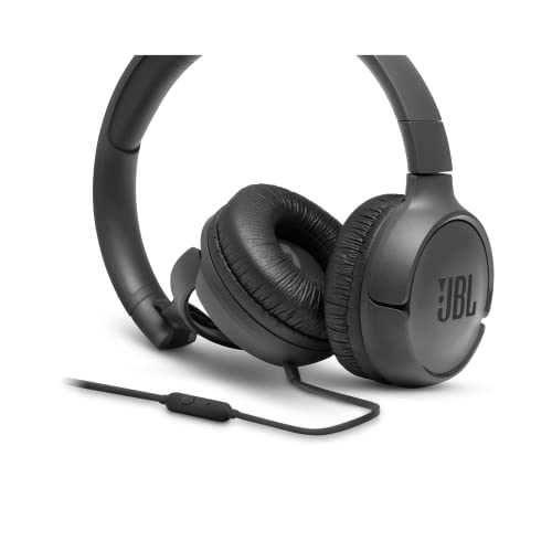 JBL Tune 500 On-Ear Kopfhörer mit Kabel - Schwarz – Ohrhörer mit 1-Tasten-Fernbedienung, integriertem Mikrofon und Sprachassistent – Telefonieren und Musik hören unterwegs Bild 3