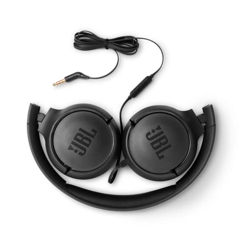 JBL Tune 500 On-Ear Kopfhörer mit Kabel - Schwarz – Ohrhörer mit 1-Tasten-Fernbedienung, integriertem Mikrofon und Sprachassistent – Telefonieren und Musik hören unterwegs Bild 5