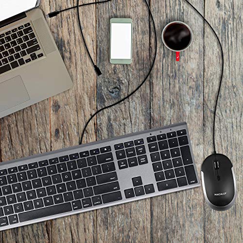 Macally DYNAMOUSE-B Optische USB-Maus mit 2 Tasten grau - Space Gray Bild 7