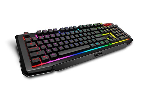 Ozone Gaming Gear Double TAP -Tastatur+Mauskombination, halbmechanische Gaming-Tastatur mit RGB-Hintergrundbeleuchtung, AVAGO Optischer Sensor Gaming-Maus, 4000 DPI, 6 Farben LED, USB Bild 4