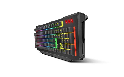 Ozone Gaming Gear Double TAP -Tastatur+Mauskombination, halbmechanische Gaming-Tastatur mit RGB-Hintergrundbeleuchtung, AVAGO Optischer Sensor Gaming-Maus, 4000 DPI, 6 Farben LED, USB Bild 5