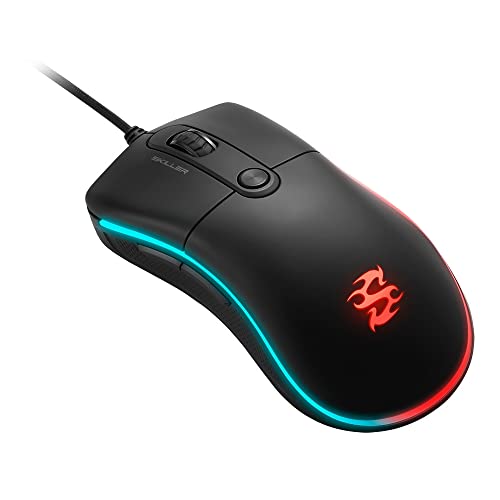 Sharkoon Skiller SGM2 RGB Gaming Maus, optisch 6400 DPI, Ergonomische Form Mehrfarbig Bild 2
