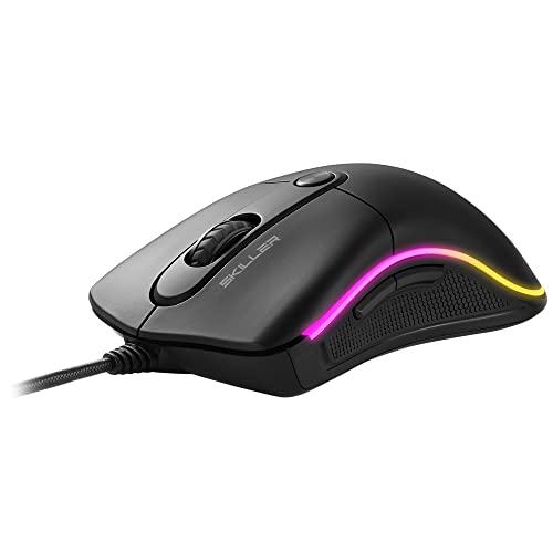 Sharkoon Skiller SGM2 RGB Gaming Maus, optisch 6400 DPI, Ergonomische Form Mehrfarbig Bild 3