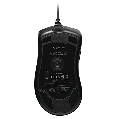 Sharkoon Skiller SGM2 RGB Gaming Maus, optisch 6400 DPI, Ergonomische Form Mehrfarbig Bild 5