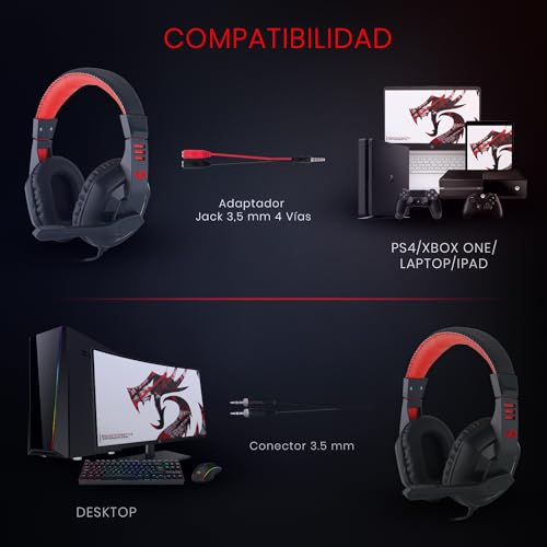 Redragon Gaming Headset ARES H210 Schwarz Bild 7
