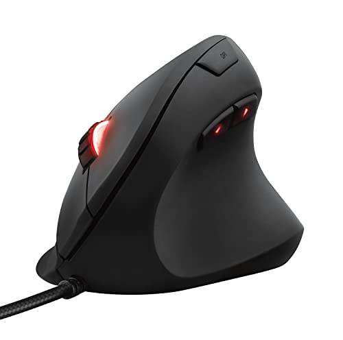 Trust Gaming GXT 144 Rexx Vertikale Gaming Maus, 10.000 DPI, 6-programmierbare Tasten, RGB LED-Beleuchtung, Ergonomisches Design Vorbeugung Gegen Mausarm/Tennisarm (RSI Syndrom) - Schwarz Bild 1