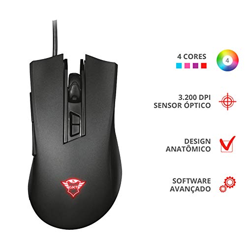 Trust Gaming 23091 GXT 121 Zeebo Gaming-Maus Schwarz Bild 2