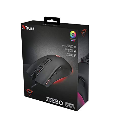 Trust Gaming 23091 GXT 121 Zeebo Gaming-Maus Schwarz Bild 6