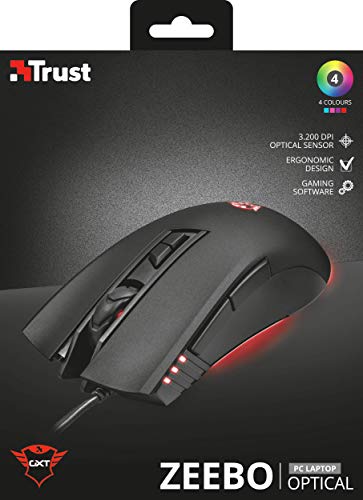 Trust Gaming 23091 GXT 121 Zeebo Gaming-Maus Schwarz Bild 7