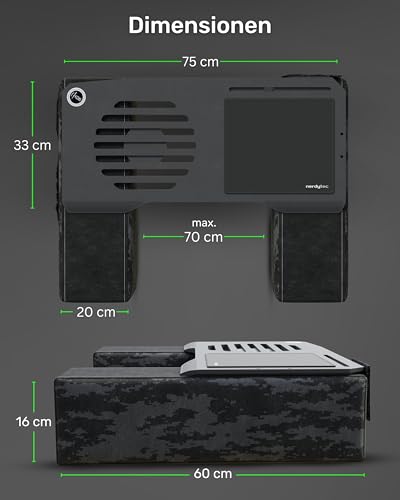 Couchmaster CYBOT, ergonomischer Laptoptisch für Couch, Sofa und Bett, extra breiter Laptop Tisch für Notebooks oder Wireless Peripherie Bild 2