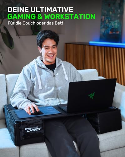 Couchmaster CYBOT, ergonomischer Laptoptisch für Couch, Sofa und Bett, extra breiter Laptop Tisch für Notebooks oder Wireless Peripherie Bild 3