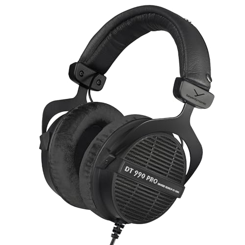 beyerdynamic DT 990 PRO Einseitiger, kabelgebundener On-Ear-Studio-Kopfhörer für Mixing, Mastering und Editing 80 Ohm, in Farbe schwarz Bild 1