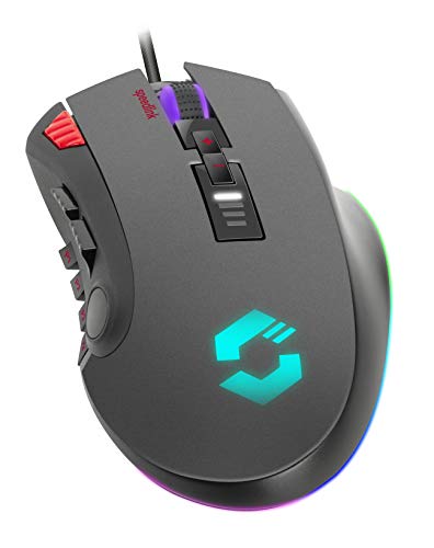 Speedlink TARIOS RGB Gaming Mouse - USB Maus mit RGB Beleuchtung für Büro/Home Office (12 programmierbare Tasten - mit dpi-Schalter bis zu 24000 dpi) für PC/Notebook/Laptop, schwarz Bild 4
