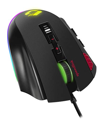 Speedlink TARIOS RGB Gaming Mouse - USB Maus mit RGB Beleuchtung für Büro/Home Office (12 programmierbare Tasten - mit dpi-Schalter bis zu 24000 dpi) für PC/Notebook/Laptop, schwarz Bild 5