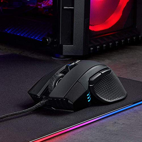 Corsair IRONCLAW RGB Wired FPS/MOBA Gaming Mouse - 18.000 DPI - 7 Programmierbare Tasten - Designed Für Große Hände - iCUE Kompatibel - PC, Mac, PS5, PS4, Xbox - Schwarz Bild 4