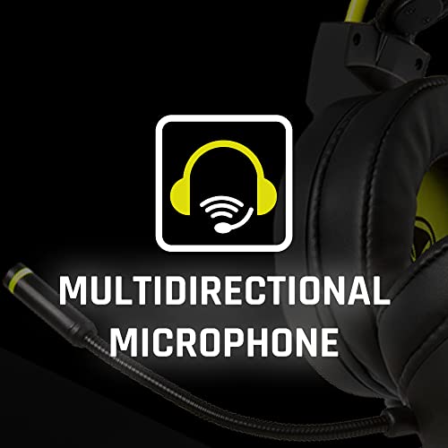 snakebyte PC HEADSET PRO - 7.1 Virtual Surround Sound Gaming Headset with adjustable microphone, eSports headphones with noise suppression, mute / volume & bass boost control, LED lighting Bild 2