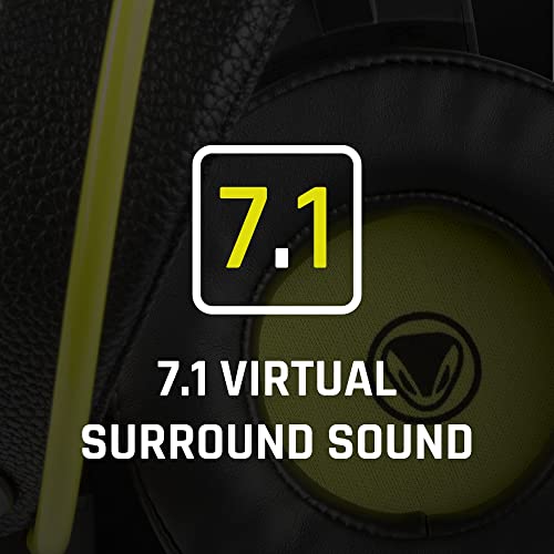 snakebyte PC HEADSET PRO - 7.1 Virtual Surround Sound Gaming Headset with adjustable microphone, eSports headphones with noise suppression, mute / volume & bass boost control, LED lighting Bild 3