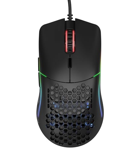 GLORIOUS Gaming Model O Wired Gaming Mouse – superleichtes Wabendesign mit 67 g, RGB-Beleuchtung, Pixart 3360 Sensor, Omron-Schaltern, beidhändig – Mattschwarz Bild 2