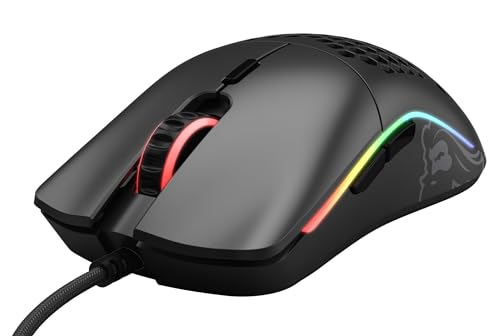 GLORIOUS Gaming Model O Wired Gaming Mouse – superleichtes Wabendesign mit 67 g, RGB-Beleuchtung, Pixart 3360 Sensor, Omron-Schaltern, beidhändig – Mattschwarz Bild 3