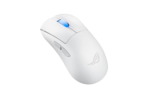 ASUS ROG Keris II Ace Wireless AimPoint White Gaming Maus (ergonomisch, optischer Sensor ROG AimPoint Pro, 42.000 DPI, ROG Optical Micro Switches, USB, Bluetooth, 2,4-GHz-HF ROG SpeedNova, weiß) Bild 1