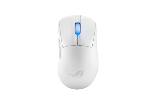 ASUS ROG Keris II Ace Wireless AimPoint White Gaming Maus (ergonomisch, optischer Sensor ROG AimPoint Pro, 42.000 DPI, ROG Optical Micro Switches, USB, Bluetooth, 2,4-GHz-HF ROG SpeedNova, weiß) Bild 3