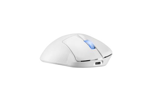 ASUS ROG Keris II Ace Wireless AimPoint White Gaming Maus (ergonomisch, optischer Sensor ROG AimPoint Pro, 42.000 DPI, ROG Optical Micro Switches, USB, Bluetooth, 2,4-GHz-HF ROG SpeedNova, weiß) Bild 4