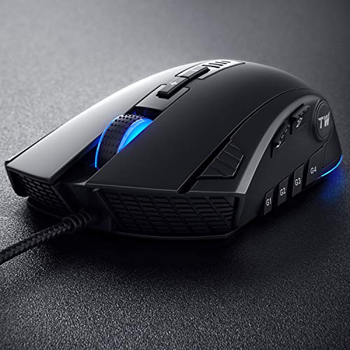 Titanwolf - Gaming Maus - Mouse mit 24.000 DPI Abtastrate - Sensor Avago 3360-12 Tasten - inkl. Software Makroprogrammierung - RGB mit Rainbow Backlight - Gewichtstuning - Polling-Rate bis 1000 Hz Bild 5