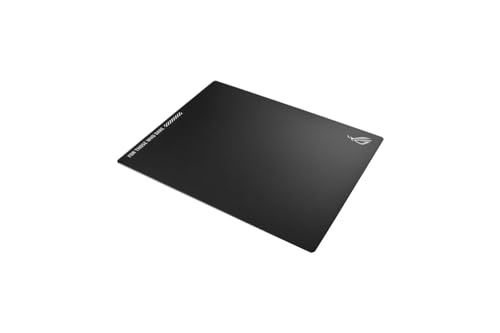 ASUS ROG Moonstone Ace L Black Gaming-Mauspad (gehärtetes Glas, Rutschfester Boden aus Silikon, 500 x 400 mm, schwarz) Bild 1