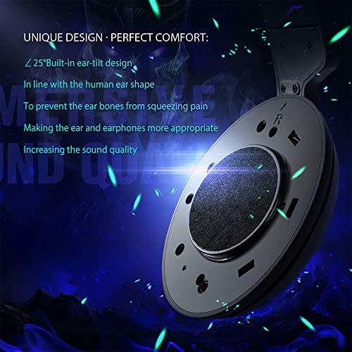 NUBWO N12 Gaming-Headset & Xbox One Headset & PS4 Headset, 3,5 mm Surround-Stereo-Gaming-Kopfhörer mit Mikrofon, weicher Memory-Ohrenschützer für PC, Laptop Bild 4