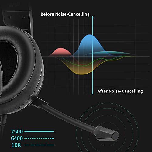 NUBWO N12 Gaming-Headset & Xbox One Headset & PS4 Headset, 3,5 mm Surround-Stereo-Gaming-Kopfhörer mit Mikrofon, weicher Memory-Ohrenschützer für PC, Laptop Bild 6