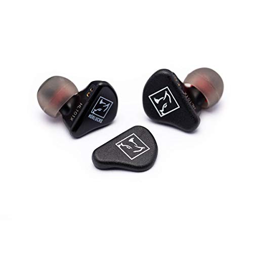 HL1010 In-Ear Kopfhörer, dynamischer Treiber bassverstärkt, ergonomische Bauform mit 2-Pin-Wechselkabel und verschiedenen Domes - Schwarz Bild 3