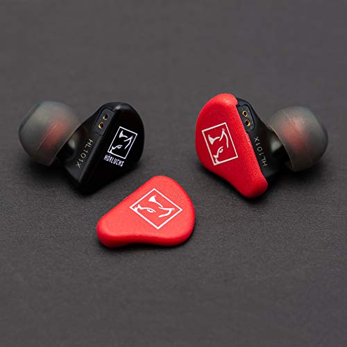 HL1010 In-Ear Kopfhörer, dynamischer Treiber bassverstärkt, ergonomische Bauform mit 2-Pin-Wechselkabel und verschiedenen Domes - Schwarz Bild 5