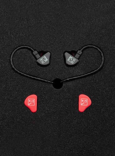 HL1010 In-Ear Kopfhörer, dynamischer Treiber bassverstärkt, ergonomische Bauform mit 2-Pin-Wechselkabel und verschiedenen Domes - Schwarz Bild 6