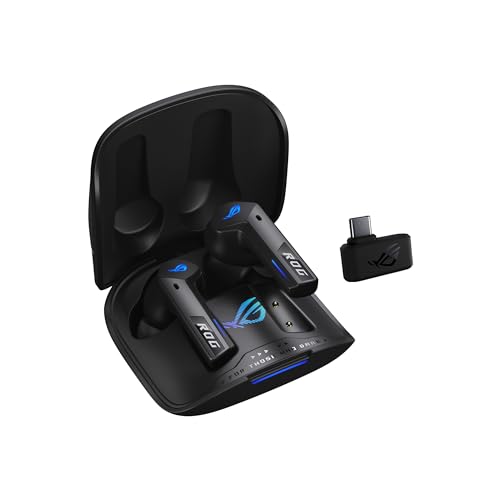 ASUS ROG Cetra True Wireless SpeedNova Black RGB In-Ear Gaming Kopfhörer (ROG SpeedNova Wireless-Technologie, AI-Mikrofon, Geräuschunterdrückung (ANC), 46 Std. Akkulaufzeit, kabelloses Laden, schwarz) Bild 1